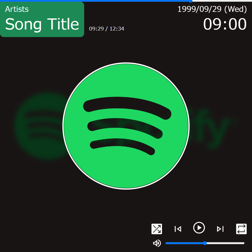 Spotify Wallpaperのプレビュー